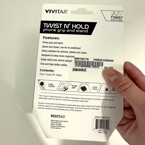 Vivitar Twist N' Hold Polka Dot Phone Grip And Stand Brand New - Picture 4 of 6